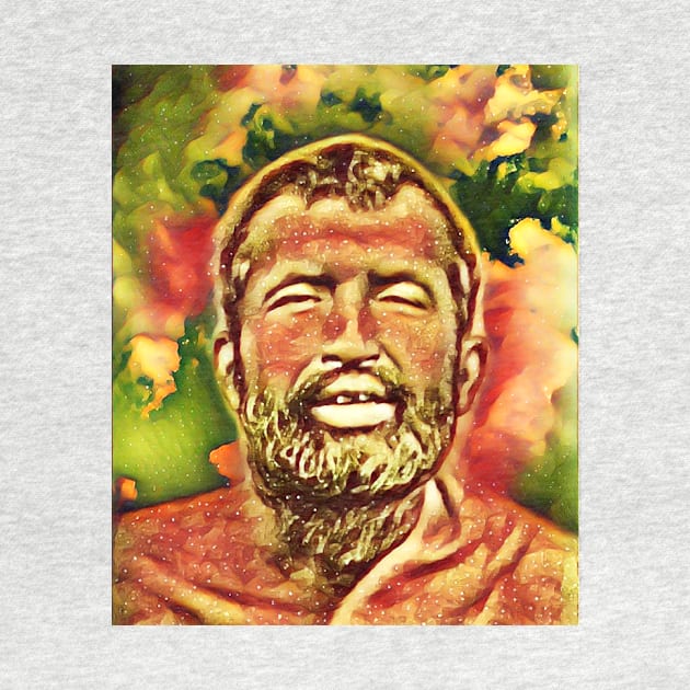 Ramakrishna Snow Portrait | Ramakrishna Artwork 15 by JustLit